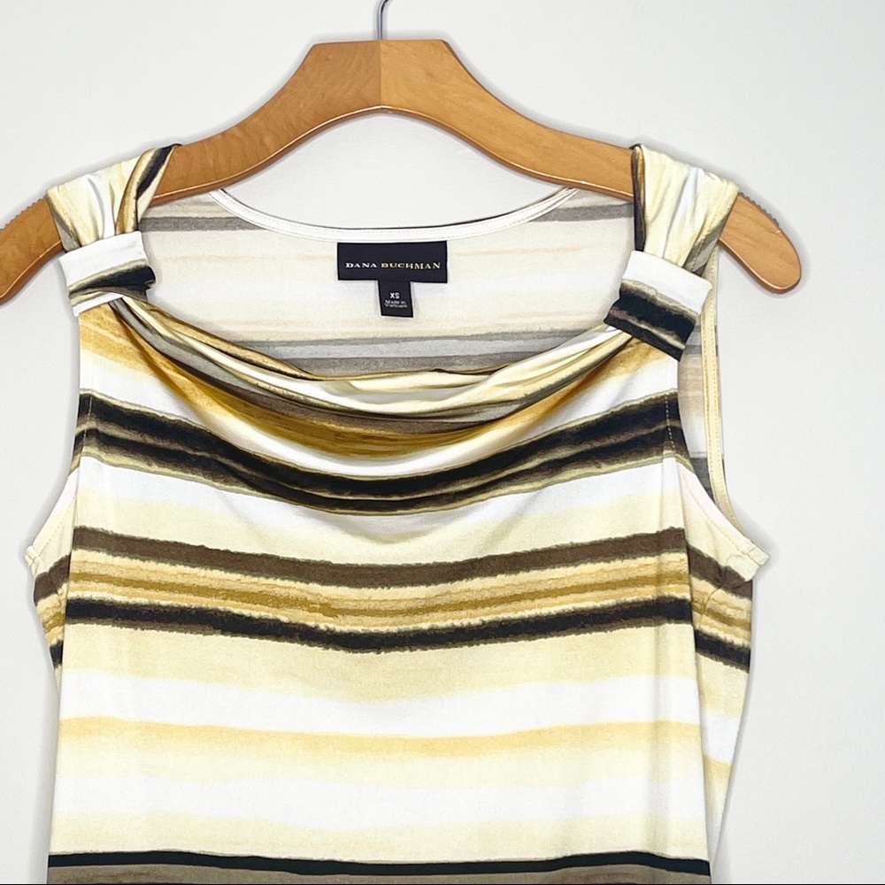 Dana Buchman Striped Tank Top Blouse - Picture 2 of 5